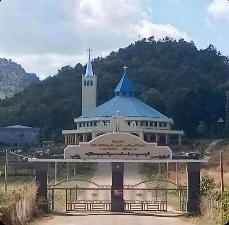 The Catholic church, a religious structure in the Diocese of Loikaw in Myanmar, was attacked by the junta soldiers on October 13.