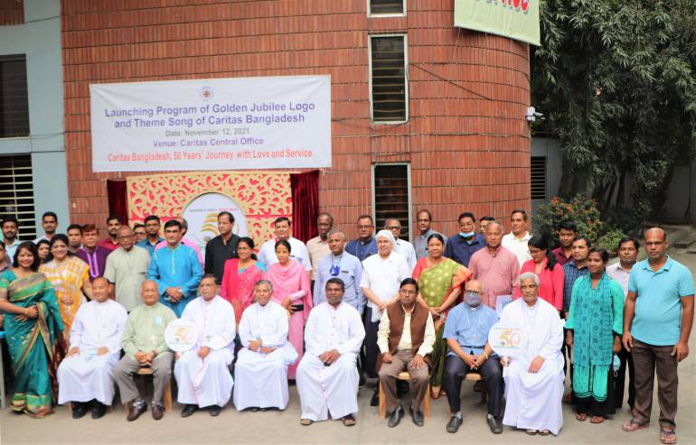 Caritas Bangladesh, the social action arm of the Catholic Church, celebrated 50-year journey with love and service by officially launching the theme song and the unveiling of the logo on November 12. 