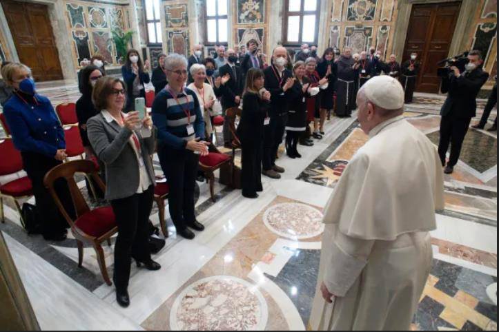 Pope Francis met a delegation affiliated with the Franciscan Custody of the Holy Land