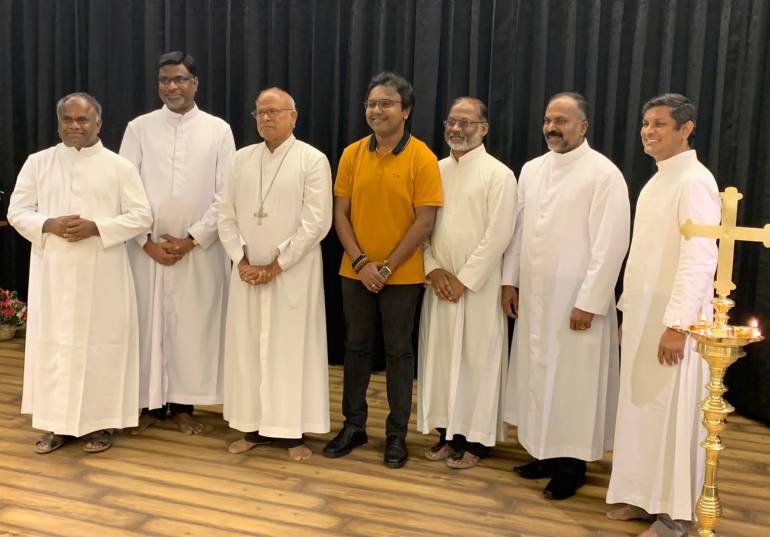 Bishop Sebastianappan Singaroyan of Salem, the Tamil Nadu Bishop's Council Commission for Social Communications chairman, celebrated the eighth anniversary of Madha Television in South India on February 11.